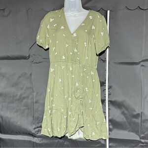 SO Olive Floral Dress